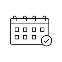 Business Planner Organizer Line Icon
