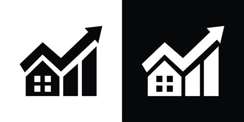 Mortgage icon black silhouette for web, and mobile app