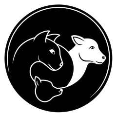 vector image of a cat