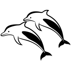 silhouette of a dolphin