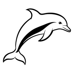 silhouette of a dolphin