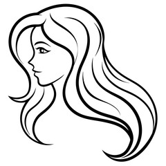 woman with long hair