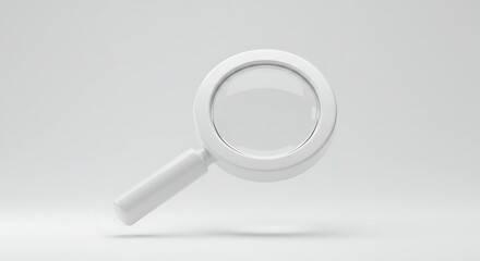 Magnifying Glass on White Background