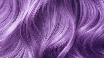 Fototapeta premium Rich and vibrant purple hair texture featuring smooth, flowing strands with a glossy finish, creating a bold and eye-catching look.