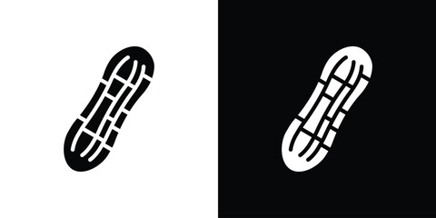 Peanut icon black silhouette for web, and mobile app