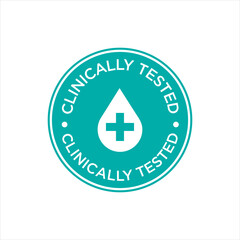 Clinically Tested Icon Sign Vector.