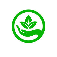 Organic Product Green Stamp Sign Icon Vector Logo Black