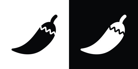 Pepper icon black silhouette for web, and mobile app