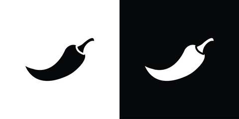 Pepper icon black silhouette for web, and mobile app
