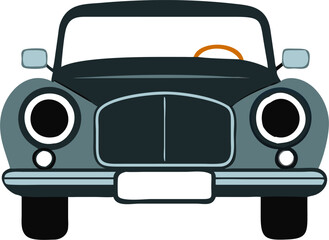 Sets of Creative Icons – Vintage Car Icon with Round Elements