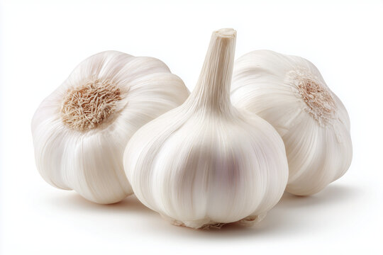 garlic isolated on white