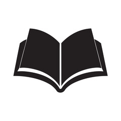 Open Book Silhouette Education Reading Icon