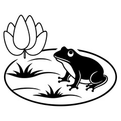 frog on a white background