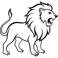 lion vinyl ready vector illustration