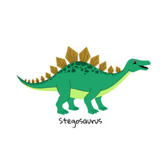 Stegosaurus  dinosaur on  white background.