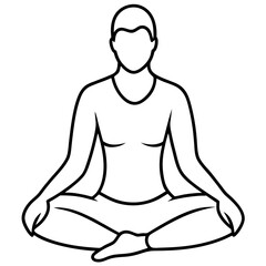 silhouette of a woman meditating