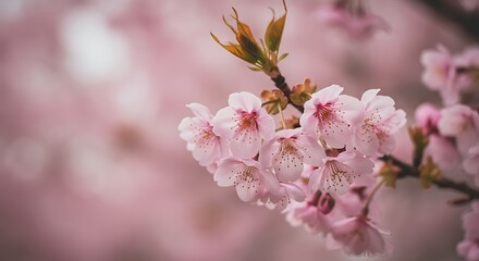 Obraz premium beautiful cherry blossom flower background