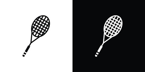 Racquet icon black silhouette for web, and mobile app