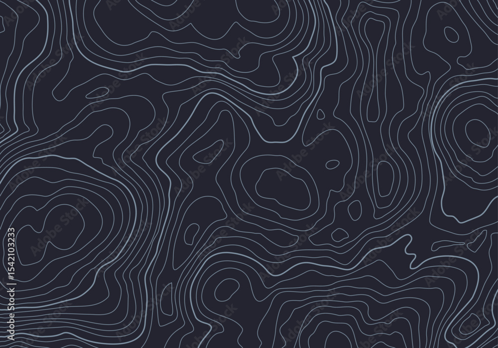 Poster topographic map background with altitude lines. abstract terrain topography with elevation levels of