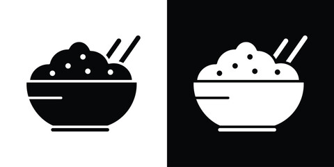 Rise Bowl icon black silhouette for web, and mobile app