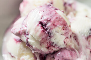 Sweet Refreshing Cold Blueberry Ice Cream