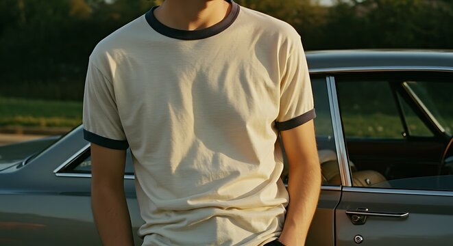Cream Ringer T-Shirt Classic Style, Modern Appeal