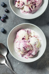 Sweet Refreshing Cold Blueberry Ice Cream
