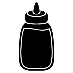 bottle of ketchup vector icon