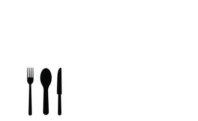 Spoon and Fork - Outline Icon - Pixel Perfect