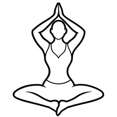 silhouette of a woman doing yoga