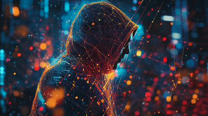 Hackers are planning to hack and attack Zeroday networks and cyber security systems in Smart digital city with connection network reciprocity over the cityscape . Concept of future smart wireless city