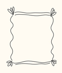 Doodle frame with bow