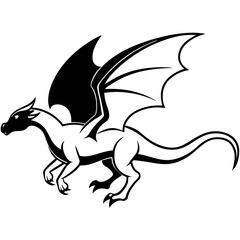 vector illustration of a dragon