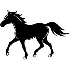 horse silhouette vector