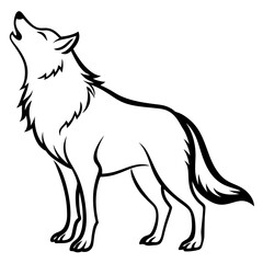 wolf vinyl ready vector illustration