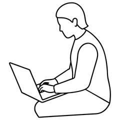 man with laptop