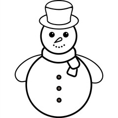 snowman on a white background
