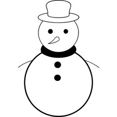 snowman on a white background