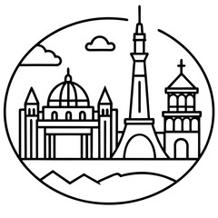 silhouette of the castle