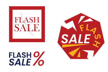 Flash sale banner template, flash sale vector for web or social media or promotion needs, Vector on transparent background image