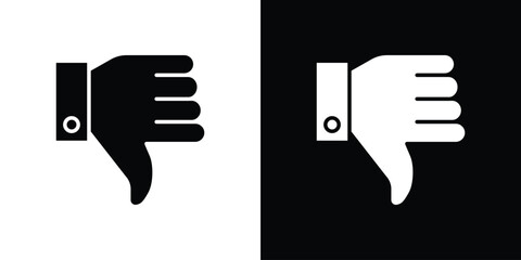 Thumbs down icon black silhouette for web, and mobile app