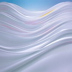 Fototapeta premium Abstract wavy folds of light-grey fabric against a pale blue backdrop
