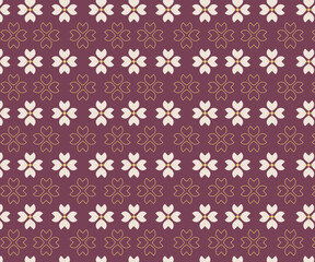 Colorful Flower and Shape Seamless Texture – Modern Geometric Floral Wallpaper Illustration for Interior Decoration and Graphic Projects