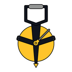 Roll meter sign symbol vector flat icon