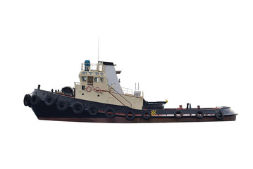 harbor tug isolated on white background
