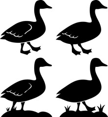 gosling and goose silhouettes.eps