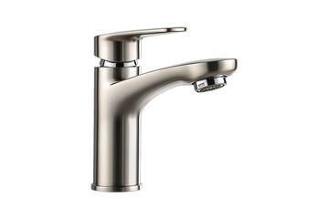 Stainless Steel Faucet isolated on transparent background.