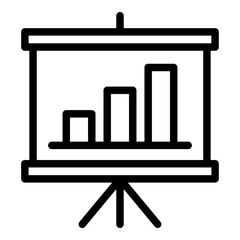 Presentation icon. Vector line icon