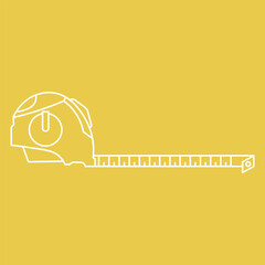 Roll meter sign symbol vector flat icon