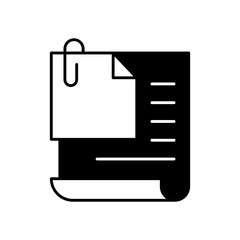 Office Memo Document Fill Icon